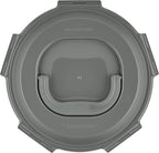 Rachael Ray Leak-Proof Nestable Container Food Storage Bin Set, 10-Piece, Clear with Gray Lids (Pack of 2)