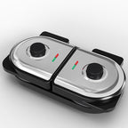 Sunvivi Dual Waffle Maker: Heart Waffle & Classic Waffle Iron with 2 Adjustable Temp Knobs, Nonstick Waffle Machine with Indicator Light, Easy to Clean, The best gifts for Her, Kids and Families