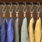 24 PCS S Hooks for Hanging with Safety Buckle, 3.5 inch Heavy Duty Metal S Shaped Hooks for Kitchen Utensil, Cups, Pots, Plants, Bags, Hats (Silver)