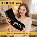 Wine Opener Deluxe, Heavy-Duty Bottle Opener for Easy Cork Removal, Manual Corkscrew for Smooth & Effortless Intact Wine Corks, Premium Corkscrew for Waiters, Bartenders & Home Use