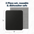 Cooks Innovations Toaster Oven Non Stick Liner & Crisper Set - Get Crispy Food Every Time - Easy Clean Up - Premium Crisping Sheet with Nonstick Oven Liner for Toaster Oven (9 x 11)