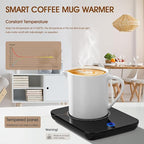 Misby Mug Warmer, Coffee Cup Warmer with Auto Shut Off, Gravity-Induction Coffee Warmer for Desk Use, Coffee Mug Warmer for Coffee Lovers Gift Keep Beverages Coffee Warmer (Black)