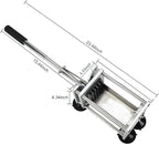 French Fry Cutter, Professional Potato Cutter Slicer, Stainless Steel Blades with 1/2 Inch & 3/8 Inch Blade, Great for Potatoes Carrots Cucumbers