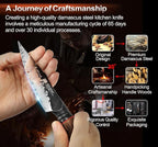 XINZUO Kitchen Paring Knife 4.2 Inch,Razor Sharp Hand Forged Damascus Steel Small Kitchen Knife For Peeling Coring Fruit With Ergonomic Handle