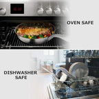 Duxtop Ceramic Non-stick Frying Pan, Stainless Steel Induction Frying Pan, 9.5-Inch Stir Fry Pan with Heavy-gauge Impact-bonded Bottom, FUSION Ti