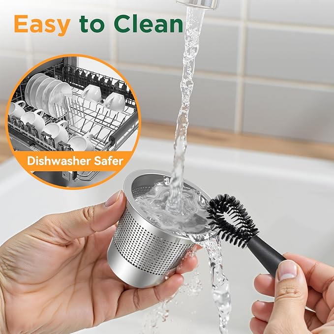 AANQQ Reusable K Cups for Keurig: Upgraded Dual-Layer Mesh Stainless Steel K Cup - Refillable Metal Coffee Pods Filter Fit Keurig 1.0 Coffee Maker - Richer Coffee/NO-Residue/Eco-Friendly (1-Pack)