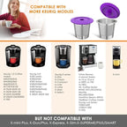 Reusable K Cups, Stianless Steel Coffee Pods with 20 Count paper Filters Compatible with Keurig 2.0 and 1.0 Coffee Makers