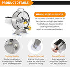 WICHEMI Commercial Vegetable Slicer Machine Manual Fruit Slicer Potato Slicer Stainless Steel Vegetable Fruit Cutter Food Slicing Machine for Potatoes Lemons Tomatoes Onions