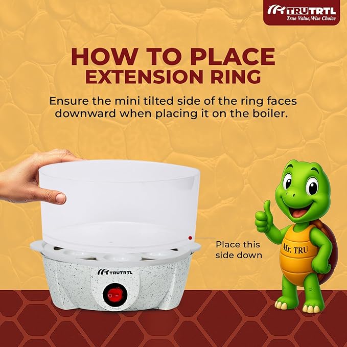 4 in 1 electric egg cooker | Boils upto 14 eggs | Poacher | Omelet maker | Vegetable steamer, dumpling & More | Marble