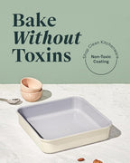 Caraway 9” Square Pan Duo - Non-Stick Ceramic Coating - Free From Forever Chemicals - Cake Pan Perfect for Brownies, Lemon Bars, & More - Gray