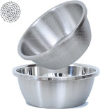 304 Stainless Steel Microporous Colander, 4.5QT Large Capacity with Mixing Bowl For washing vegetables, fruit and rice and for draining cooked pasta(2PC)