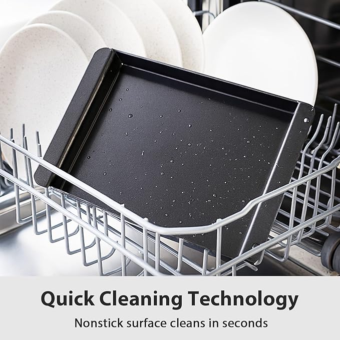 Utheer Ceramic Grill Griddle Insert for Spirit Grills, Griddle Insert for Weber 7658, Fits Spirit & Spirit II 200/300, Genesis Silver/Gold/Platinum & 1000–5000, Nonstick, Easy Clean, Healthier Cooking