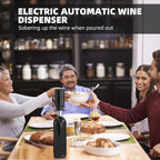 Wine Aerator Electric Wine Decanter Automatic Wine Aerator, Wine Dispenser Wine pourer with USB Rechargeable,Wine Lover for women&Men(Black-ABS)