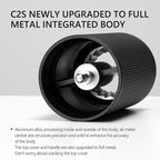 TIMEMORE Chestnut C2S Manual Coffee Grinder - Full Metal Body, 25g Capacity, CNC Stainless Steel Conical Burr, Adjustable Grind Setting, Double Bearing, Portable Hand Grinder, Black