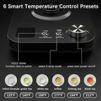 Gooseneck Electric Kettle, Electric tea Kettles, ±1℉ Temperature Control for Pour-Over Coffee & Tea Brewing, Stainless Steel Inner, Quick Heating, Boil Hot Water, 1200W/0.8L (Black Wooden)