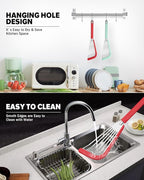 Silicone Fish Spatula Turner Set of 2, Thin Slotted Spatulas Turner for Nonstick Cookware,Heat Resistant Flexible Stainless Steel Kitchen Cooking Spatula Flipper for Fish, Egg, Pancake (RGN)