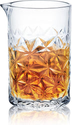 KITESSENSU Cocktail Mmixing Glass 24oz 710ml - Crystal Bartender Accessories Glass Beaker to Mix & Stir Cocktails - Thick and Sturdy Bottom - Premium Seamless Design