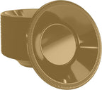 Exquisite Party Solids 12 Oz Gold Plastic Bowls Disposable Soup Bowls For Hot Food - 100 Pcs Gold Cereal Bowl Plastic Disposable Bowl For Soup | Party Supplies