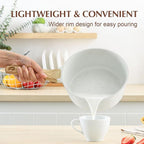 SENSARTE White Ceramic Nonstick Saucepan with Lid 2.5 Quarts, Medium Cooking Pot with Stay Cool Handle, Induction Compatible Saucepot, White Granite Coating, Free of Intentionally Added PTFE/PFOA/PFAS