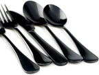 30-Piece 18/0 Stainless Steel Classical Flatware Set, Mirror Polishing Black, Service for 6