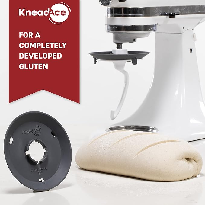 Dough Hook Shield For Kitchen Aid - Prevents Your Dough from Climbing Up and Clogging Up Your Mixer – Mess Free Mixer Accessory Compatible With KitchenAid C Shape Dough Hooks (Dark Grey)