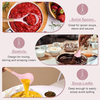 P&P CHEF Cooking Utensils Set, 6 PCS Kitchen Utensils with Wooden Handle, Silicone Spatula for Nonstick Cookware, Easy Clean & Non-toxic, Pink