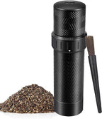 Heavy Duty Manual Pepper Grinder with More Pepper Output, Professional Grade Pepper Mill Refillable Set and Coarseness Can Be Adjusted Externally