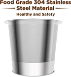 2 Pack Stianless Steel Reusable K Cups with 20 Count paper Filters, Refillable Universal Coffee Pods steel k Cups Compatible with Keurig 2.0 and 1.0 Coffee Makers(2 pack)