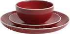 Gibson Home Rockaway 12 Piece Dinnerware, Red Matte
