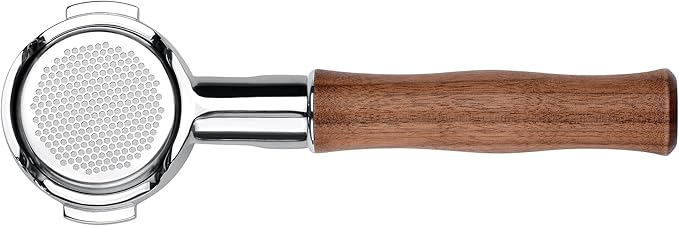 Normcore 58mm Slim Naked Portafilter with 18g Precision High Extraction Basket, Genuine American Walnut Handle Fits 58mm Breville Sage Machines