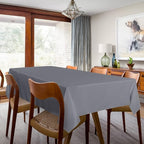 sancua 2 Pack Light Grey Tablecloth 60 x 120 Inch, Rectangle 8 Feet Table Cloth - Stain and Wrinkle Resistant Washable Polyester Table Cover for Dining Tables, Buffet Parties and Camping