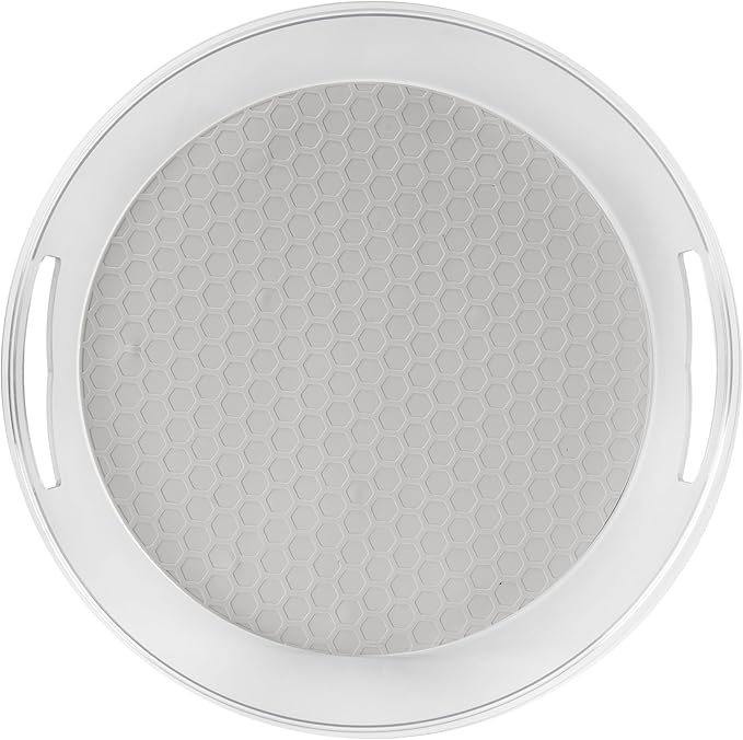 Spectrum Lazy Susan Organizer, Hexa Large (1-Pack) - Lazy Susan Turntable for Cabinet, Refrigerator, Pantry, Table, & Shelf - Rotating & Spinning Pantry Organization - Spice Rack Storage for Fridge