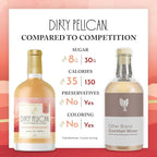 Dirty Pelican Cocktail Mixers - Elderflower Paloma - Skinny & Organic Drink Mixes for Cocktails - Low Calorie Mocktails - Low Sugar - Vegan - Gluten Free - No Preservatives - 750ml (1 Bottle)