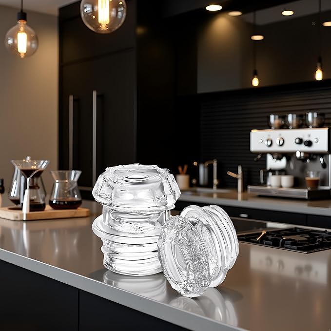 Clear Glass Replacement Top for Coffee Percolators - Transparent Knob Lid Compatible with Coffee Pots and Espresso Machines, Durable Brewing Accessories for Coffee Maker Parts