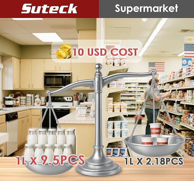 Suteck Yogurt Maker - Stainless Steel Yogurt Makers with Adjustable Time & Temp Control，Automatic Shut-Off & Constant Temper for Homemade Greek, Probiotic Yogurt, BPA-Free 2 Yogurt Bowls (2 Quart)