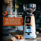 AllGround Sense All Purpose Home Coffee Grinder - Residential Grinder - Made in Italy - By Fiorenzato (Copper w/Black)