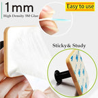 Self Adhesive Wall Hooks for Hanging Heavy Duty,Small Sticky Decorative No Nail Black Hooks,4 Pieces Cute Utility Hooks Damage Free Hanger Hook for Wall Mounted