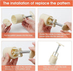 Luxiv Moon Cake Mould 75g, 12 PCS Pattern Hand-Pressure Mooncake Molds for Mid-Autumn DIY Pastry Tool 2 Set with 6pcs Round Flower Mooncake Mode and 6 Pcs Square Pattern Mooncake Mould (White, 75g)