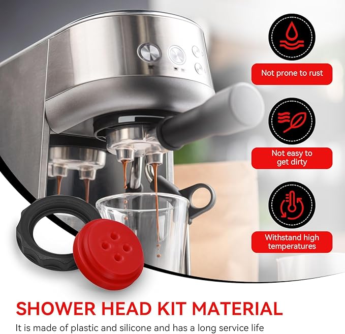 Shower Head Ring and Seal Compatible with Breville Coffee Maker BDC450, BDC400, BDC455, for Espresso Machines & Drip Coffee Makers, Shower Ring Replacement Parts Accessories Kit
