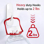 20 Medium Hooks for Hanging, Adhesive Wall Strips Hooks Heavy Duty, no Damage Sticky Utility with 24 Strips for Bathroom Towel，Coat，Door，Key