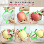 3.86 Inch Apple Slicer & Handheld Apple Peeler,Super Sharp Apple Cutter and Corer 8 Slices, Foldable Manual Rotating Apples Pear Peeler for Round Vegetables and Fruits