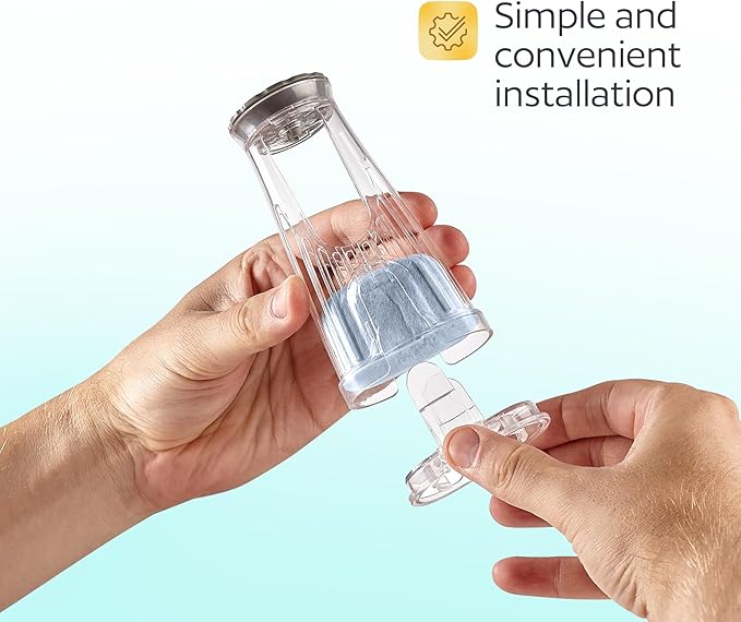 Water Filter Holder and 12 Water Filters for Keurig K-Compact, K-Duo Hot & Iced, K-Duo, K-Duo Essentials, K-Latte - for Use in All Keurig Brewers with Water Reservoir Shorter than 8” Tall