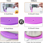 Silicone Silicone Trivet for Hot Dishes, 4 Pack Purple Heat Resistant Silicone Hot Pads Pot Holders for Kitchen Counter Non-Slip Trivets for Hot Pots and Pans, Small Dish Drying Mat & Spoon Rest