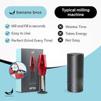 Banana Bros - OTTO Electric Smart Spice Grinder - Automatic Herb Grinder with Smart Technology - Rechargeable via USB - Portable Milling for Dry Herbs and Spices - Red - Carrying Case Included
