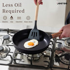 JEETEE Ceramic Cookware Set, 13 Pcs Pots and Pans Set Nonstick with Rotation Removable Handles, Healthy Non-Toxic Cooking Set for All Stoves, Stackable Pots Pans, Oven Safe, PFOA/PFOS Free, Black