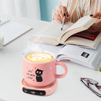 Bsigo Coffee Mug Warmer & Best CAT MOM Ever Mug Set, Electric Candle Mug Warmer 8H Auto Shut Off, Home & Office Beverage Cup Coffee Warmer for Desk, Cat Lover Mom Sister Birthday Women Mothers Day