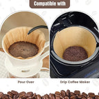 Coffee Filters, Size 04 Unbleached Cone Filters 8-12 Cup, 200 Count Disposable Natural Paper Filters, 04 Cone Filters For Pour Over and Drip Coffee Maker