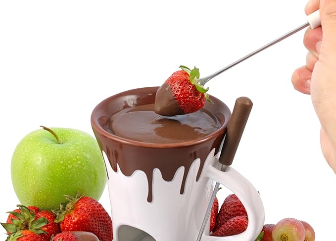 Swissmar F12064 4-Piece Nostalgia Chocolate Fondue Mug Set