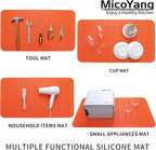 Silicone Dish Drying Mat for Multiple Usage,Easy clean,Eco-friendly,Heat-resistant Silicone Mat for Kitchen Counter or Sink,Refrigerator or Drawer Liner Orange 4XL 32 inches x 18 inches