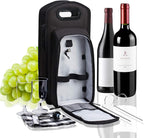 ALLCAMP 6 Piece Wine Travel Bag and Insulated Wine Carrier Tote Carrying Cooler Bag with Handle,Great Gift for Wine Lover